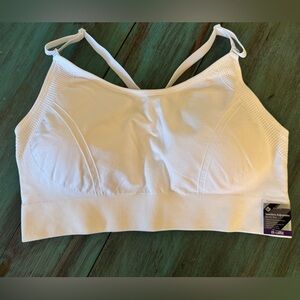 NWT White Women's Seamless Sports Bra - Members Mark Size XXL